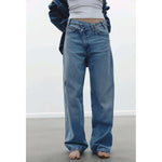 Spring New Women's High Waist Wide Leg Cotton Straight Jeans Multiple Colors 2025 Faion Ladies Premium Denim Trousers
