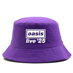 OASIS New 2025 Printed Cotton Bucket Hat Men Women Party Music Outdoor Fashion Panama Fisherman Hat Sun Beach Hat Wholesale