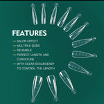 Nailpop Dual System Nails Forms Acrylic Extension False Nail Tips Top Forms for Nails Gel Building Mold Art Tools 120Pcs/Box