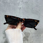 Vintage Cat Eye Sunglasses Woman Retro Shades Black Sun Glasses Female Fashion Small Frame Mirror Square Oculos De Sol