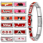 2025 New Women's Gift Cute Rabbit Cat Dogs Italian Charms Links Beads Fit 9mm Stainless Steel Modular Modular Bracelet Jewelry