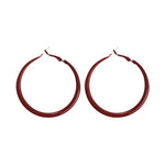Ankela Red Big Round Hoop Earrings for Women Trendy Simple Hyperbole Geometric Circle Huggie Loop Jewelry Brincos Bijoux Gift