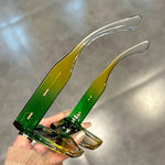 Gradient Fashion Sunglasses Large Square Rectangle Frame Anti-Reflective Lens Sport Eyewear Summer Beach Party Accessory