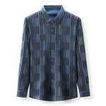 New Men's Casual Printed Long Sleeved Lapel Shirt for Spring and Autumn Fashion Comfortable Wrinkle Free Top Without Ironing