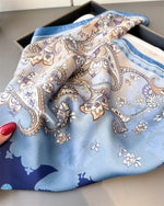 New Paisley Print Female Satin Neck Scarf Square Hair Scarves Foulard Head Band Shawls Wraps Neckerchief Bandana Women