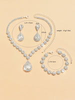 4-piece Women's Trendy Claw Chain Series Sunflower Droplet Pendant Earrings Bracelet Jewelry Set Banquet Party Festival Gift