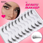 New Half Eyelashes False Lashes 5/10 Pairs 3D Mink Lashes Natural Eyelash Extension Cat Eye Eyelashes Makeup faux Cils maquiagem