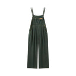 REDDACHiC 90s Retro Green Wash Women Jumpsuit Pleated Pocket Bib Pants Wide Leg Denim Overalls Loose Casual Y2k Dungaree Rompers