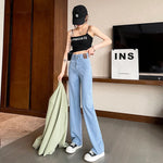 Summer Ultrathin Lyocell Women's Jeans High Waist Straight Fashion Pants Streetwear  Casual Female Wide Leg Denim Trouser