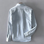 100% Cotton Autumn New Long-sleeved Denim Shirt Men Fashion Casual High Street Male Clothes Top Classic Light Blue Black Gray