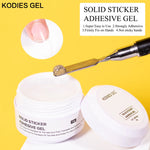 KODIES GEL Solid Nail Glue 15g False Nail Tips Glue Adhesive Strong Manicure Press On Nails Pudding Gel for Extension Prolong Ar