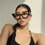 New Fashion Brand Designer Oversized Sunglasses For Women Men Cat Eye Modern Retro Sun Glasses Ins Trending Shades UV400 Eyeglas