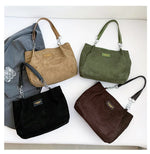 Large-Volume Suede Stylish Commuter Tote Bag For Ladies With One Shoulder Bag