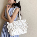Trendy Bowknot Handbag Shoulder Bag Large Capacity Casual Tote Bag Underarm Bag Daily Commuting Bag Travel Beach Bag