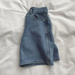 Retro Simple Wide-leg Denim Shorts. New Summer Fashion High-waisted, Loose and Casual Comfortable Mid-length Jeans for Women