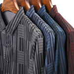 New Men's Casual Printed Long Sleeved Lapel Shirt for Spring and Autumn Fashion Comfortable Wrinkle Free Top Without Ironing