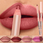 Fine Slim Lip Pencil Waterproof Easy To Color Matte Pink Purple Long-lasting Waterproof Non Stick Cup Pigment Sexy Lip Cosmetics