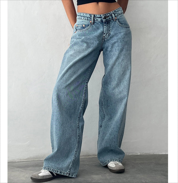 Jeans Women Long Pants Denim Pant Straight Trousers Mom Low Waist Button Pocket Casual Loose Y2k Elegant Autumn Streetwear