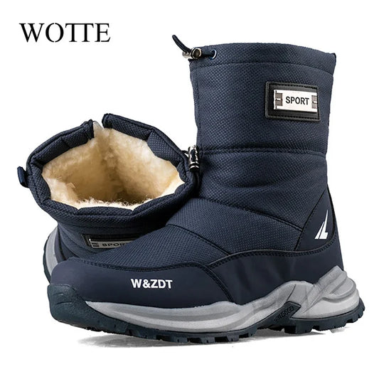 Winter Men Boots 2025 Winter Shoes Men Snow Boots Waterproof Non-slip Thick Fur Winter Boot For -30 Degrees Platform Snow Boots