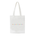 Casual Large Capacity Shoulder Bags Canvas Treat people with kindness letter Harajuku Print Ulzzang Fun Vintage Handbags