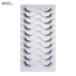 New Half Eyelashes False Lashes 5/10 Pairs 3D Mink Lashes Natural Eyelash Extension Cat Eye Eyelashes Makeup faux Cils maquiagem