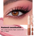 5 in 1 Eyeshadow Pencil Kit Velvet Matte Pigment Shimmer Highlight Makeup Combination Pink Brown Mini Eye Shadow Pen Cosmetics