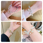 Exquisite Opal Beaded Bracelet for Women Elegant Lucky Cat Pendant Adjustable Bracelets Fashion Friendship Jewelry Gifts