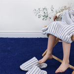 Pure Cotton Loop Home Anti Slip Simple Striped Slippers