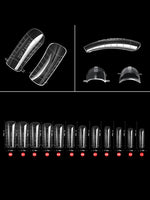 120 Pcs/Set Clear Dual Forms False Nails Full Cover Quick Building Gel Mold Tips Nail Extension Molds Upper Forms For Nails Tips