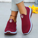 Women's ladies shoes Breathable Flying Woven Slip-On Sneakers shoes woman 2025, women's sneakers. csale shoes with free shipping