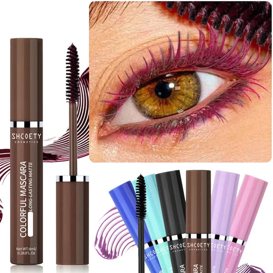 Red Brown Eyelashes Mascara Christmas Stage Makeup Colored Mascara Cream Blue Green Lasting Waterproof Mascara Curling Eyelashes
