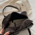 Large Capacity Brown Bowling Handbag Women's Shoulder Bag Retro Korean INS Style Autumn Winter New 2025 Fashion Trend Bag