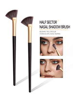 2PCS Cangzhou Sickle Nose Shadow Brush for Sculpting, Nose Wing Halo Dyeing, Super Soft Makeup Brush, Diagonal Nose Brush Tool