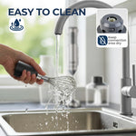 Powerful Hand Immersion Blender,4-in-1 Stainless Steel Stick Food Mixer,700ml Mixing Beaker,500ml Processor,Whisk, MAX 1200W