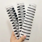 12Pcs/Set Black Barrettes BB Hair Clips Professional Hairpins Hair Accessories For Women Girls Styling Tool Headdress