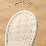 2024 New Women's Fashion Home Linen Couple Slippers Breathable Home Shoes Moisture Absorbing Anti slip Cotton Linen Slippers