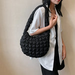 Women Crossbody Bags Quilted Pleated Ladies Shopper Bag Fashion Cloud Large Capacity Temperament Messenger Bag