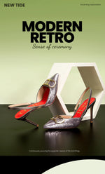 CHCH Women's High Heels 2025 Sharp tip Destiny Closed Toe Strappy Heels Sexy Wedding Bridal Party Dress Shoes 9cm