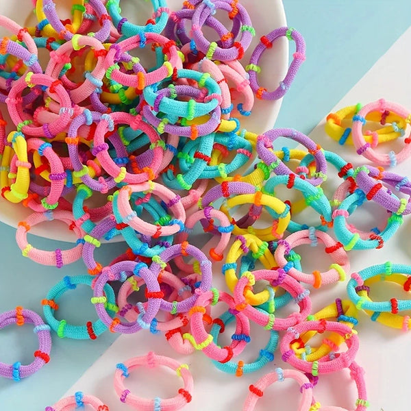 50/100/200/300pcs Assorted Elastic Hair Tie Durable Ponytail Holders for Women Girls Soft Stretchy Rubber Bands Hair Accessories