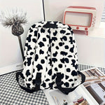 Cow Plush Backpack, Niche Schoolbag, College Student School Bag