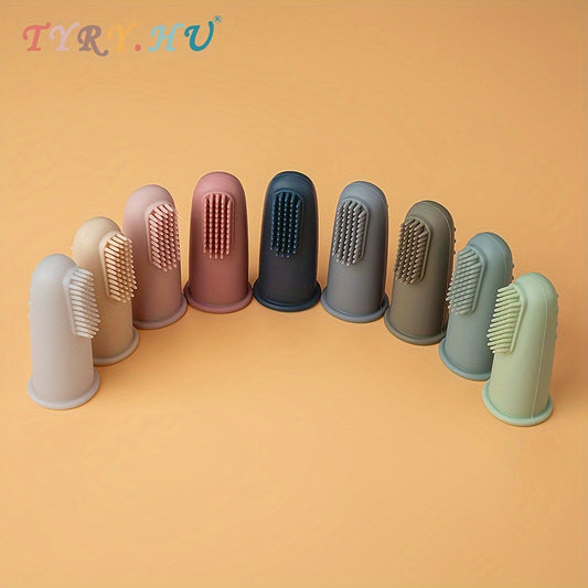 TYRY.HU 3pcs Finger Toothbrush - Soft Cleaning Toothbrush For Kids - TYRY.HU BPA Free - Oral Health Care - Gentle Protect Teeth Christmas Halloween Thanksgiving Gifts