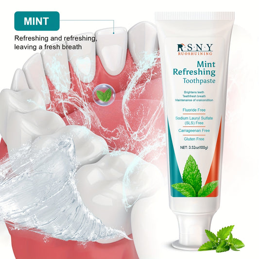 Refreshing Mint Toothpaste, For Cavity Protection & Sensitive Teeth, Breath Freshening Oral Care