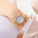 Rhinestone Decor Quartz Watch Casual Analog Party Dress Watch, Gift For Mother's Day Valentine's Day