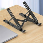 Ten Levels Adjustable Laptop Stand Single Fork Folding Lift Cooling Base Desktop Tablet Portable Bracket Compatible With All Notebook ABS Material