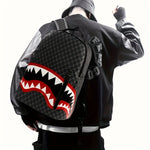 Stylish Large Mouth Shark Backpack Versatile Business Backpack Large Capacity College Backpack Portable Travel Bag for Work and School, Unisex School Bag with Random Print