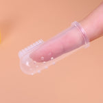 2pcs Silicone Finger Toothbrush: Safe Oral Cleaning With Thumb Sleeve Tongue Moss Cleaning Brush.