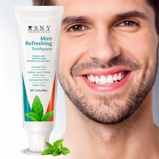 Refreshing Mint Toothpaste, For Cavity Protection & Sensitive Teeth, Breath Freshening Oral Care