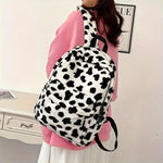 Cow Plush Backpack, Niche Schoolbag, College Student School Bag