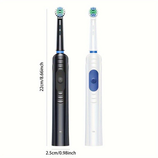 4-Head Electric Toothbrush Kit - Gentle Soft Bristles for Effective Plaque Removal, Advanced Oral Care for Adults, Unisex Design for Home and Travel Use, Perfect Fathers Day Gift Idea